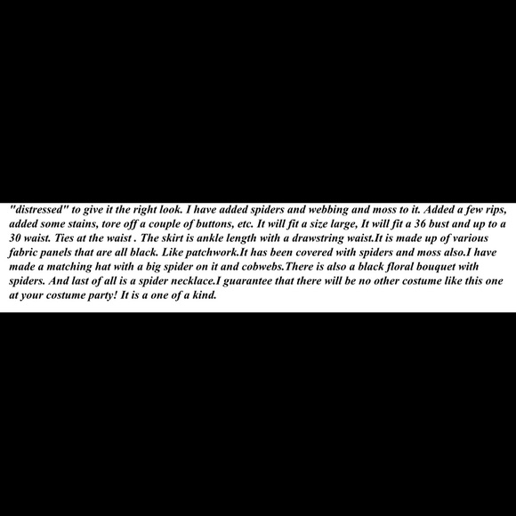 Custom Spider Queen Halloween Costume size Large - Picture 2 of 12